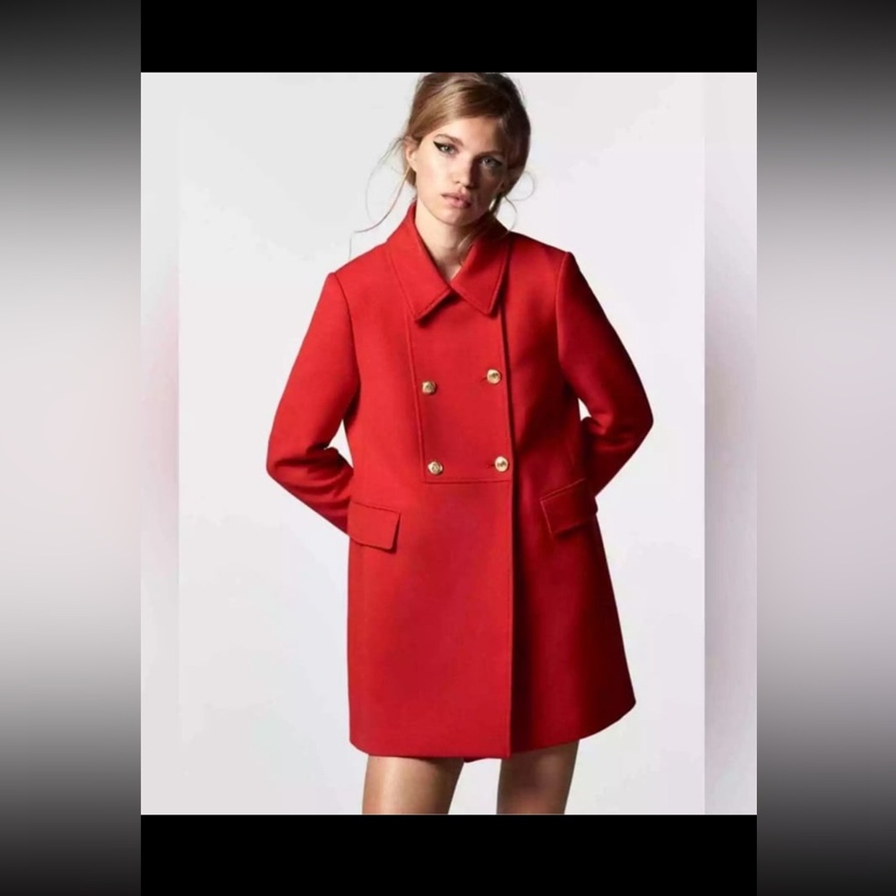 Zara pea coat L